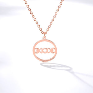 Stainless Steel Round Circle Pendant Necklaces