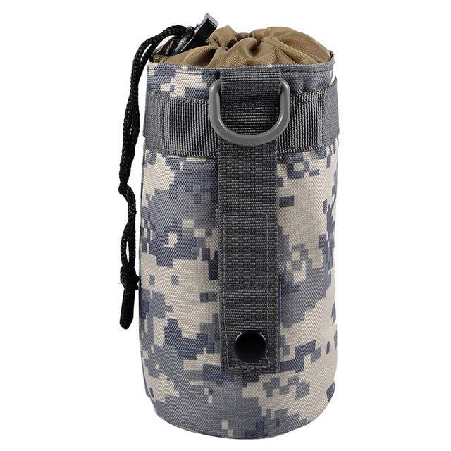 Tactical Water Bottle Pouch Military Molle System Kettle Bag Camping Hiking Travel Survival Kits Holder