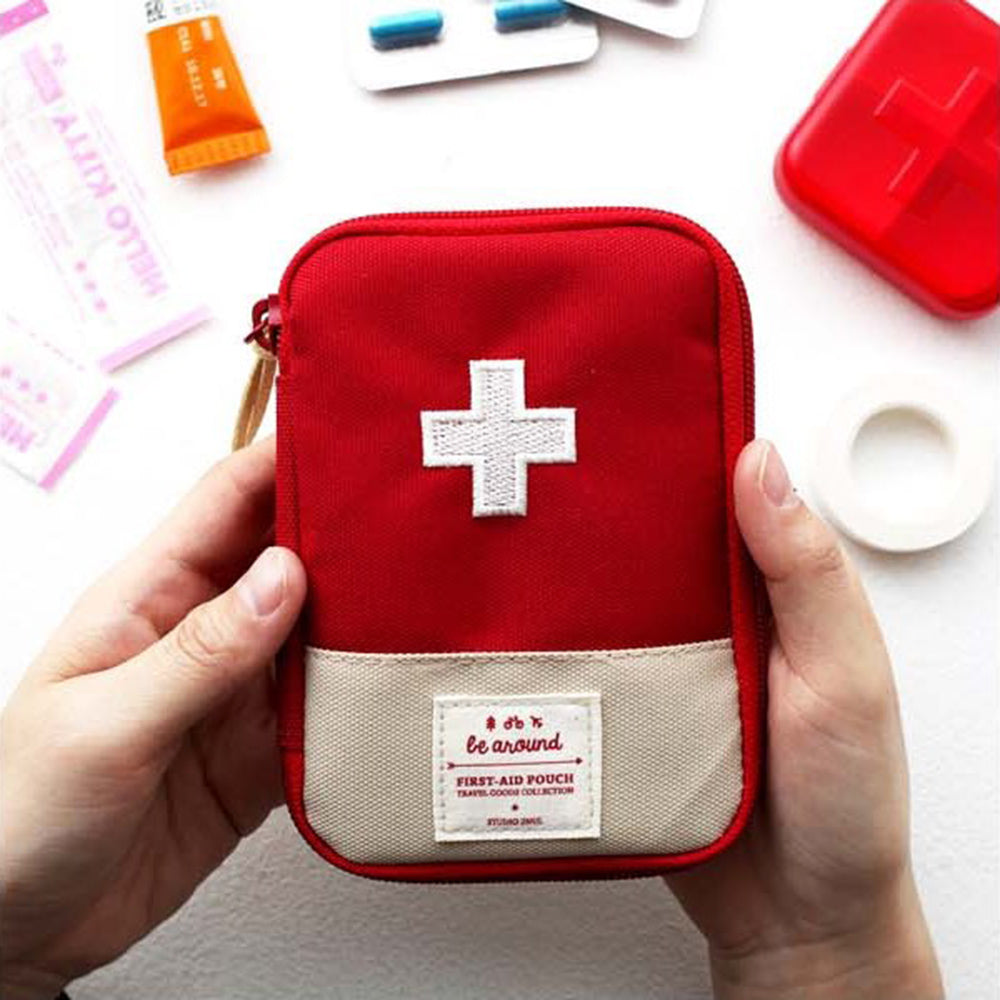 Outdoor First Aid Emergency Medical Bag Medicine Drug Pill Box Home Car Survival Kit Storage Case Small 600D Oxford Pouch